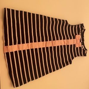 Blue and pink striped dress